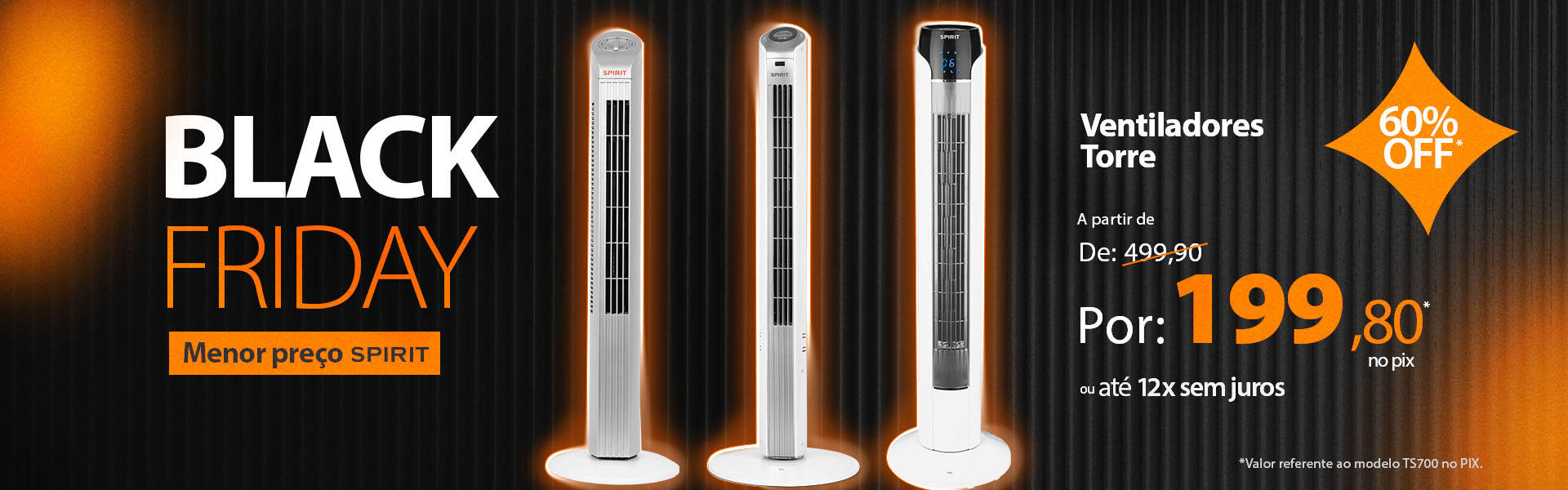 Black Friday Ventiladores Torre Spirit