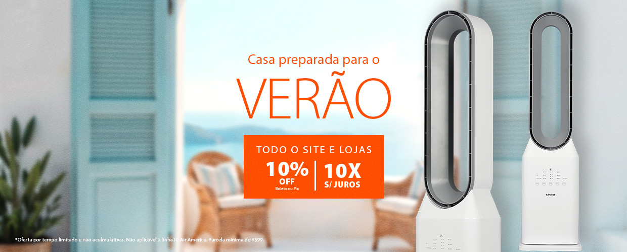 Circulador de Ar Sem Hélices SPIRIT para preparar seu conforto para o verão!