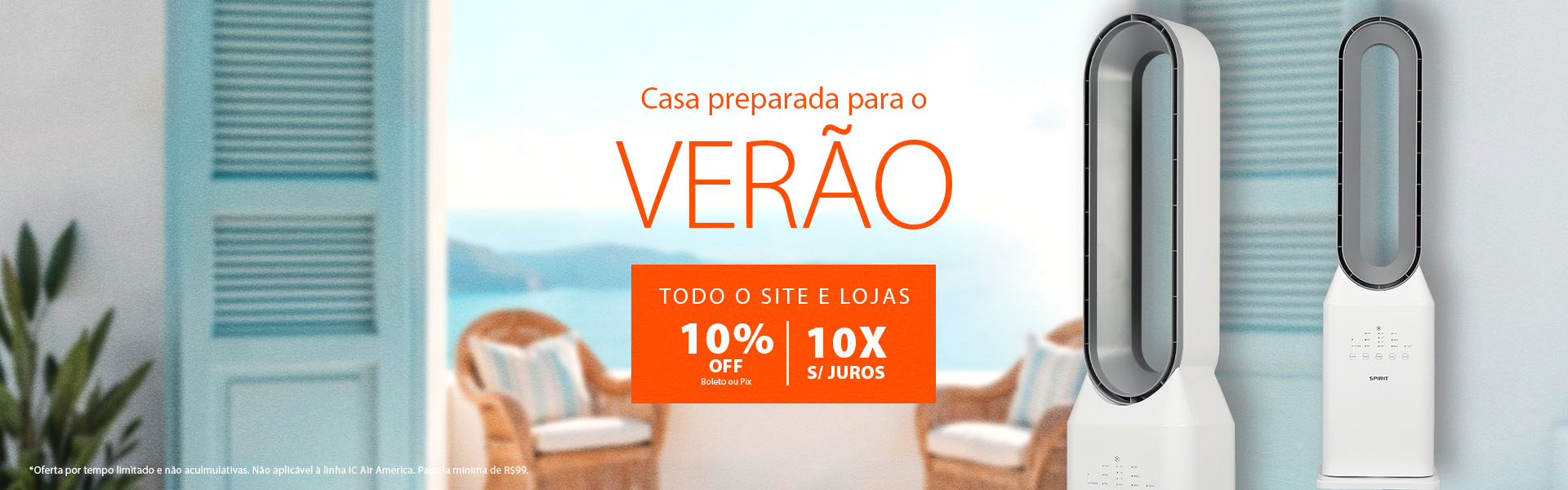 Circulador de Ar Sem Hélices SPIRIT para preparar seu conforto para o verão!