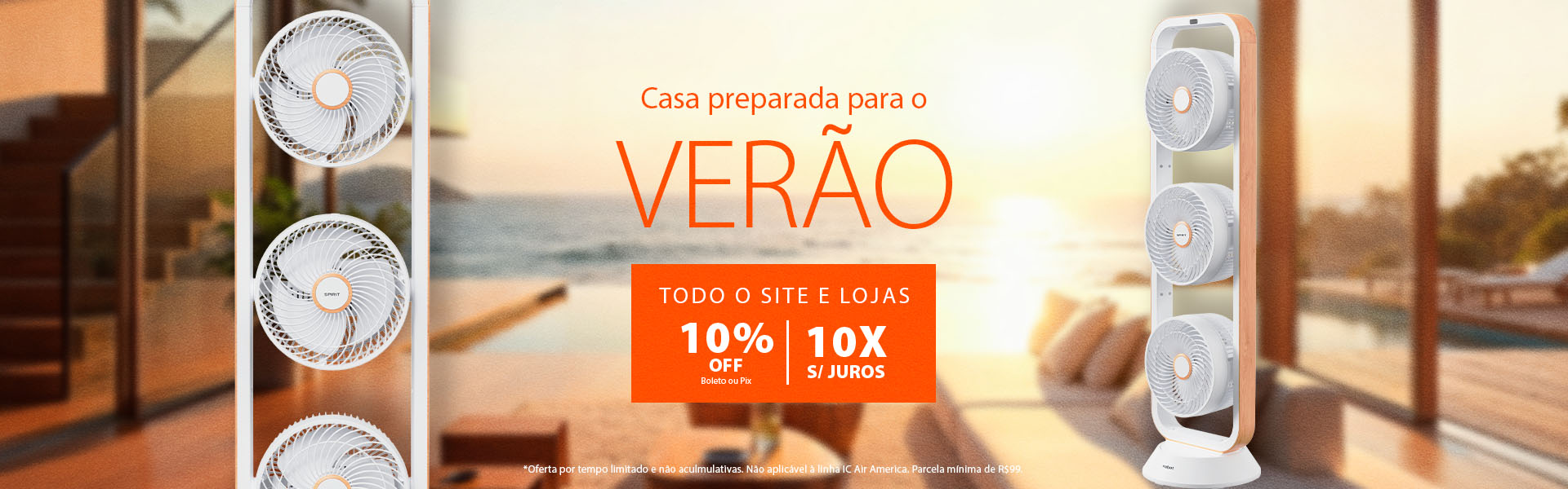 Ventilador Torre Triplo SPIRIT para preparar seu conforto para o verão!