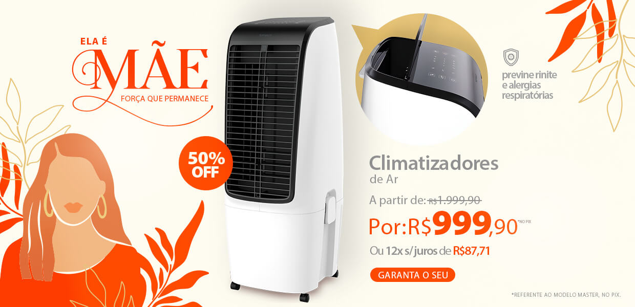 Climatizador de Ar SPIRIT com até 50% OFF no Saldo de Verão*