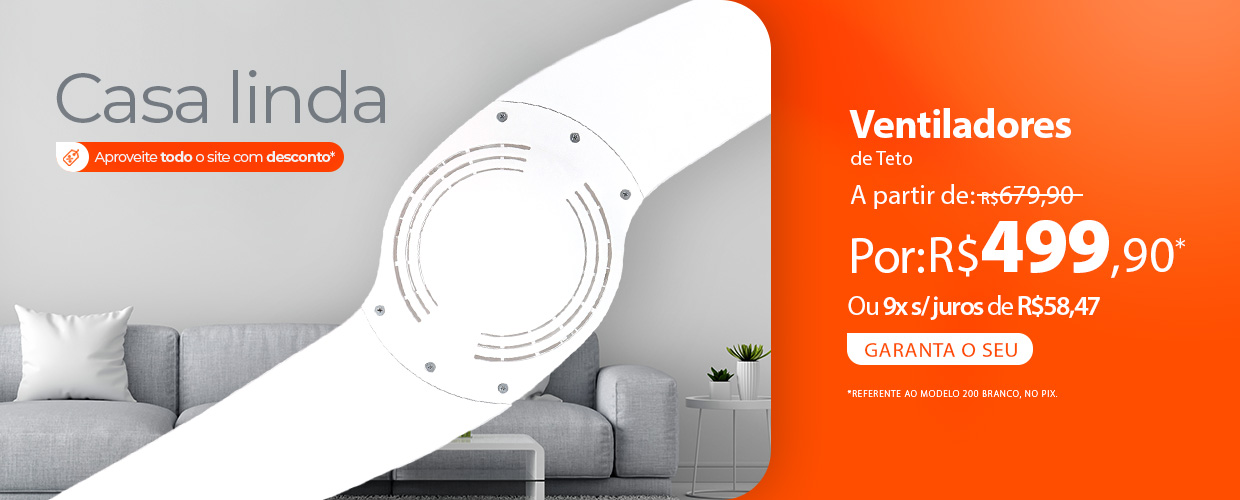 Ventilador de Teto SPIRIT a partir de R$ 499,90 no PIX para sua Casa Linda!