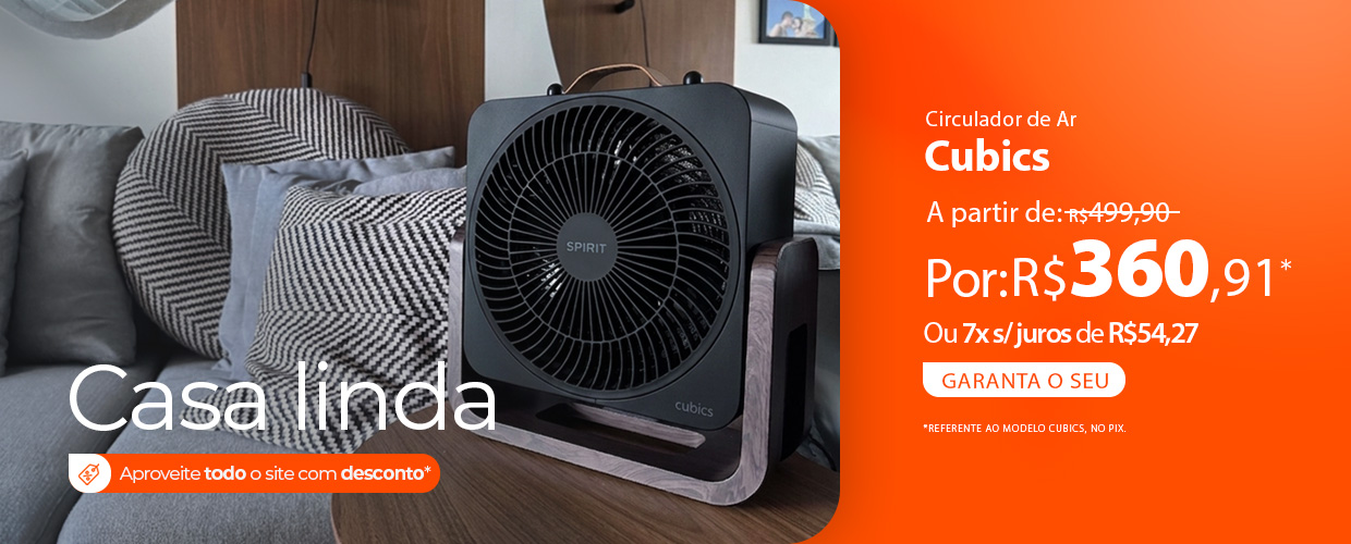 Circulador Portátil SPIRIT Cubics: Sua Casa Linda!