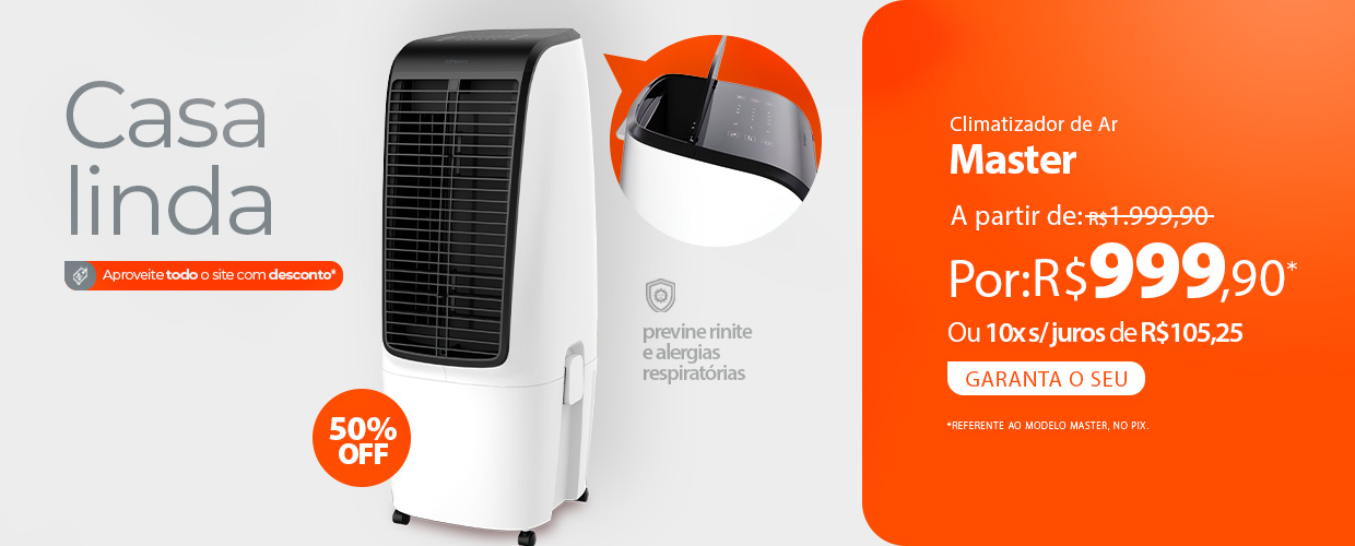 Climatizador de Ar SPIRIT com até 50% OFF para sua Casa Linda*