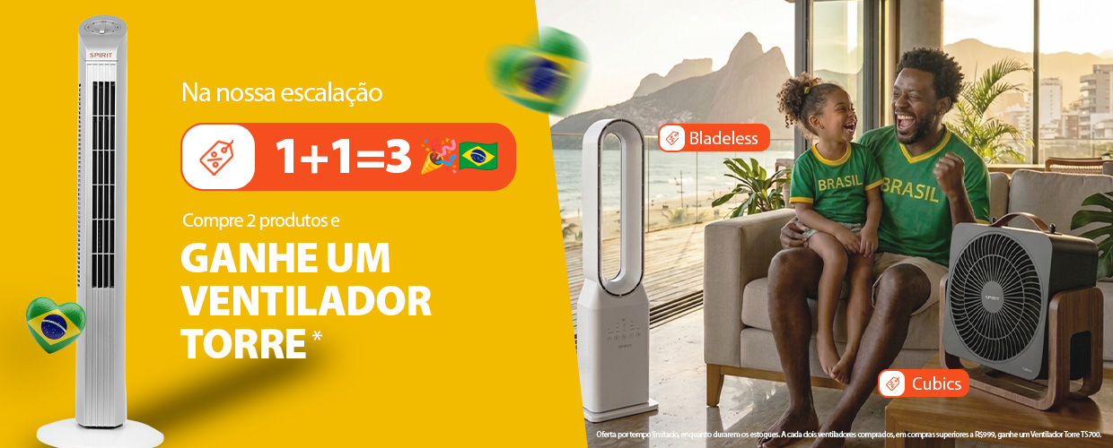 Ventilador Torre, na Copa SPIRIT Ganhe um Ventilador Torre!*