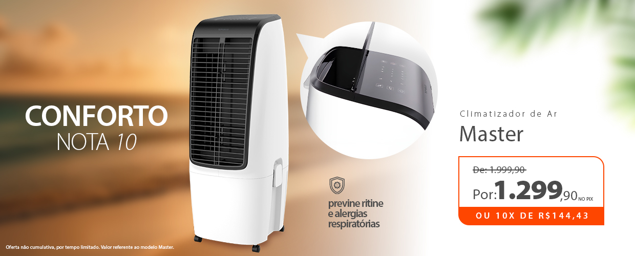 Climatizador de Ar com desconto máximo e 10X Sem Juros!*