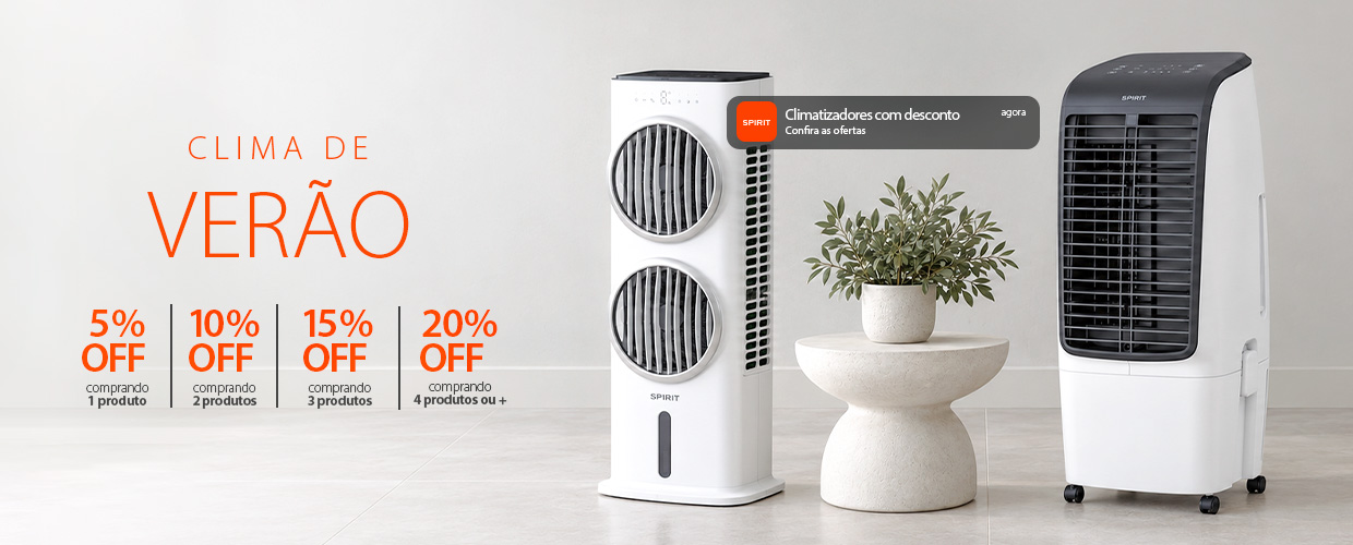 Climatizador de Ar com Descontos Progressivos até 20% OFF!*