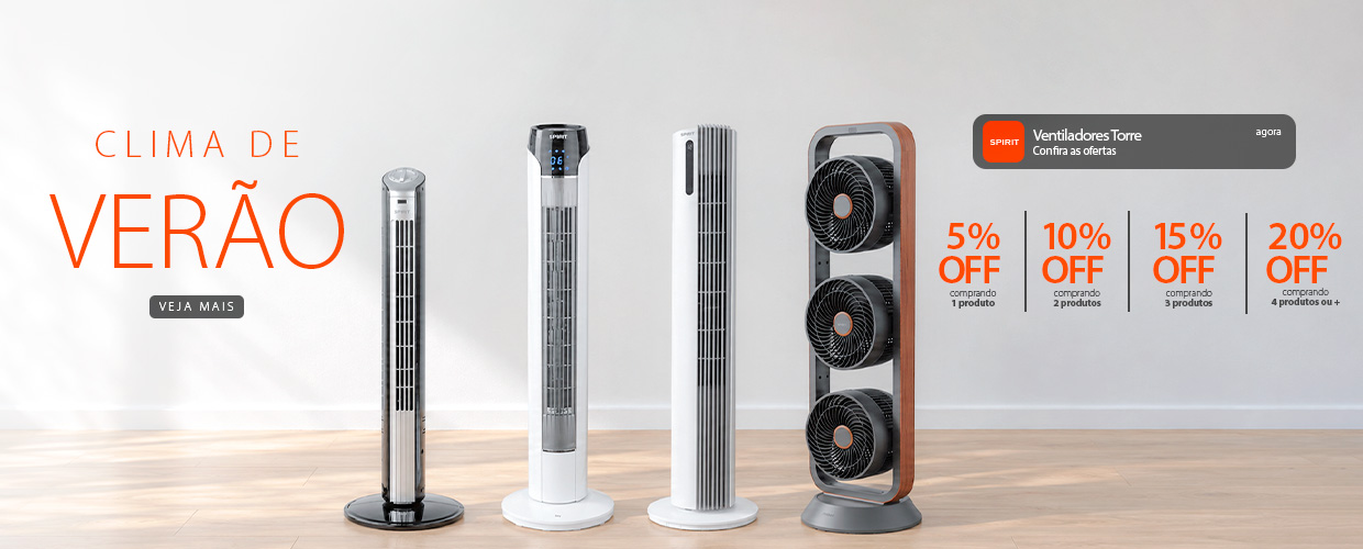 Ventiladores torre com Descontos Progressivos até 20% OFF!*
