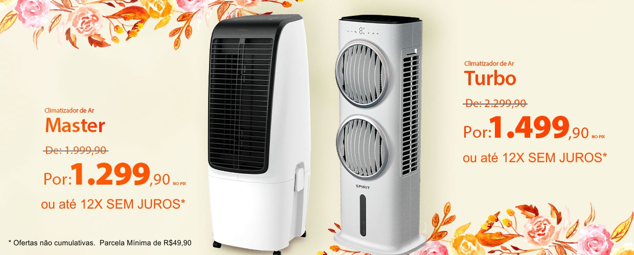 Climatizadores de Ar com descontos  incríveis na Primavera SPIRIT!*