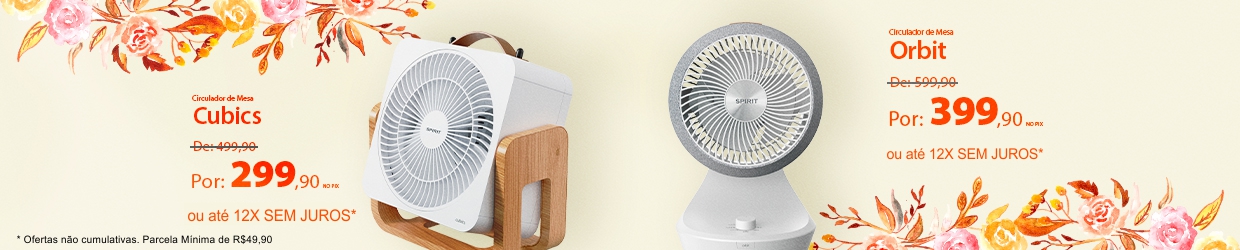 Ventiladores portáteis com descontos incríveis na Primavera SPIRIT!*