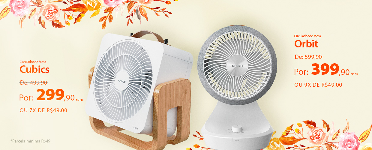Ventiladores portáteis com descontos incríveis na Primavera SPIRIT!*