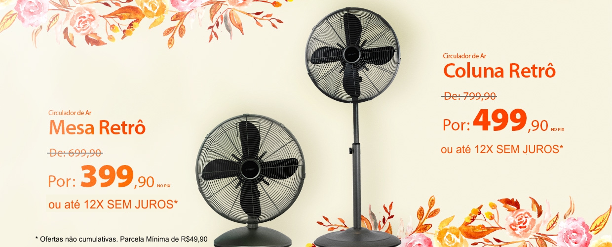 Ventiladores Retrô com descontos únicos só agora!