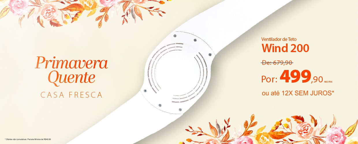 Ventiladores de teto com descontos incríveis na Primavera SPIRIT!*
