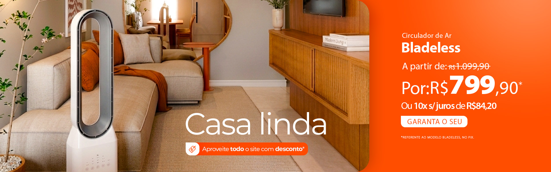 Ventilador Sem Hélices SPIRIT com Desconto Exclusivo, só agora!
