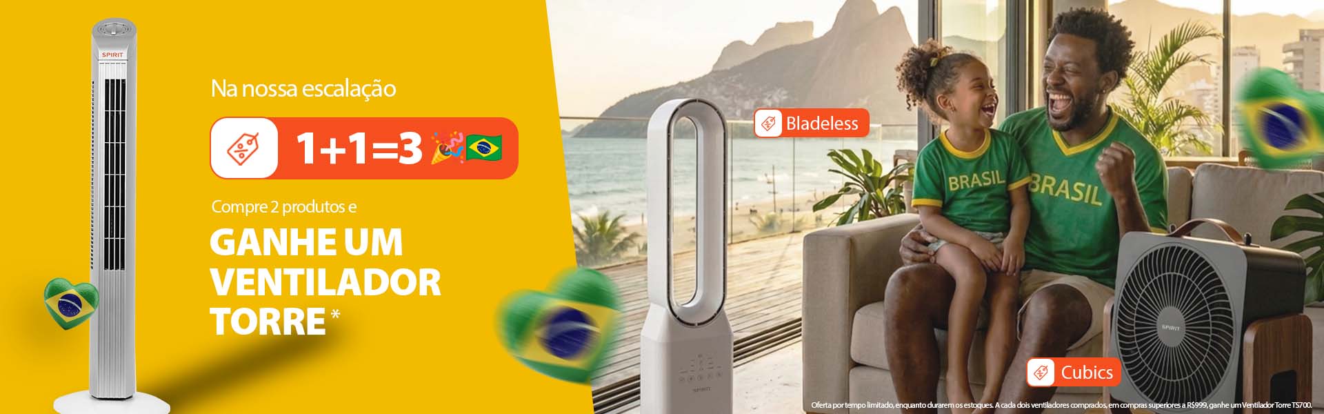 Ventilador Torre, na Copa SPIRIT Ganhe um Ventilador Torre!*