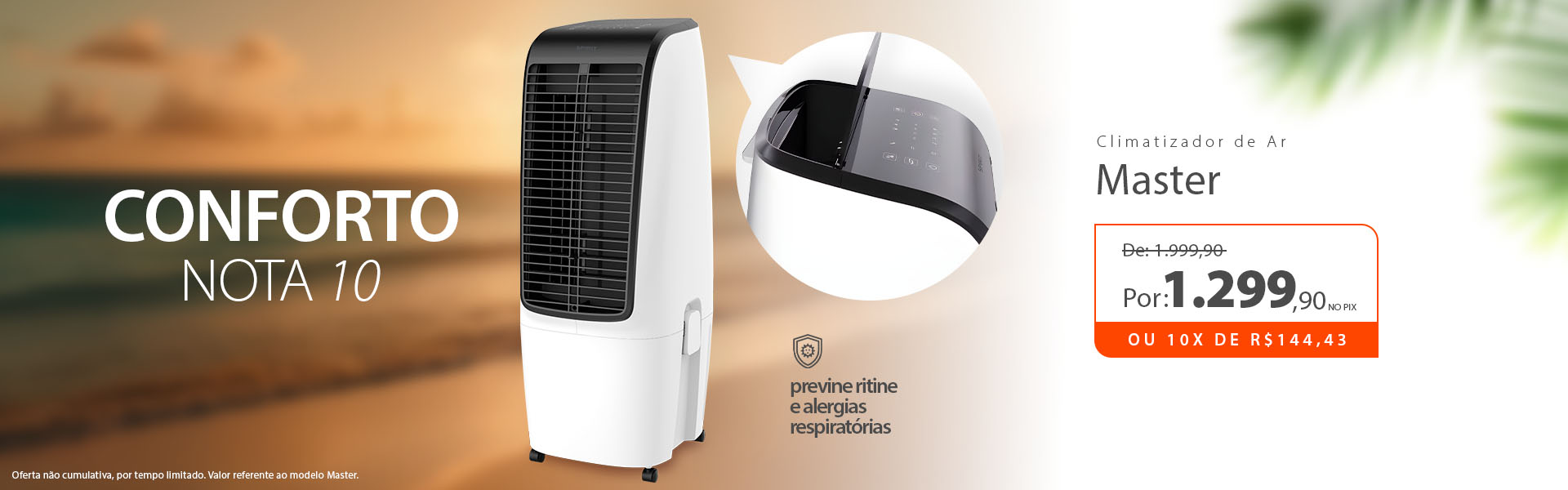 Climatizador de Ar com desconto máximo e 10X Sem Juros!*
