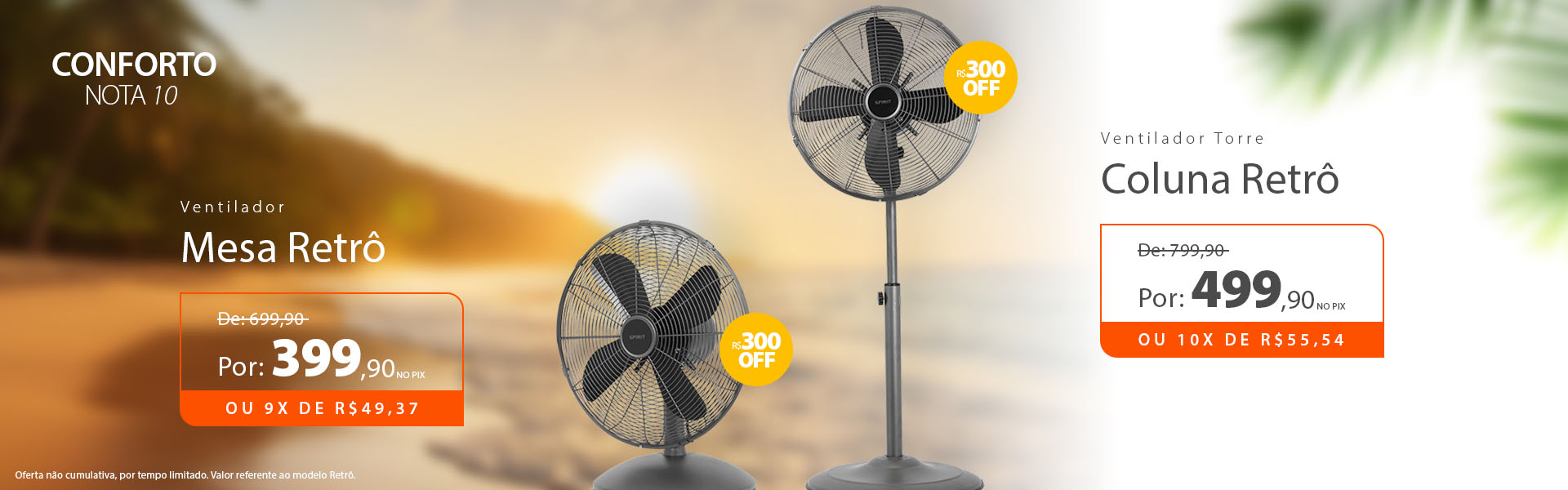 Ventiladores Retrô com até 33% de Desconto*