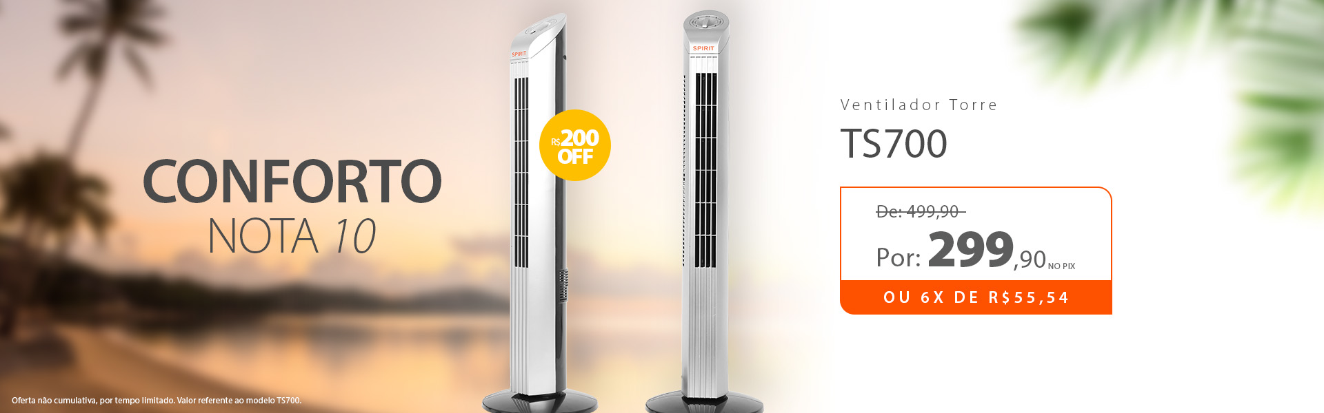 Ventiladores Portáteis com 20% de Desconto no PIX ou 10%OFF em 10X Sem Juros   *