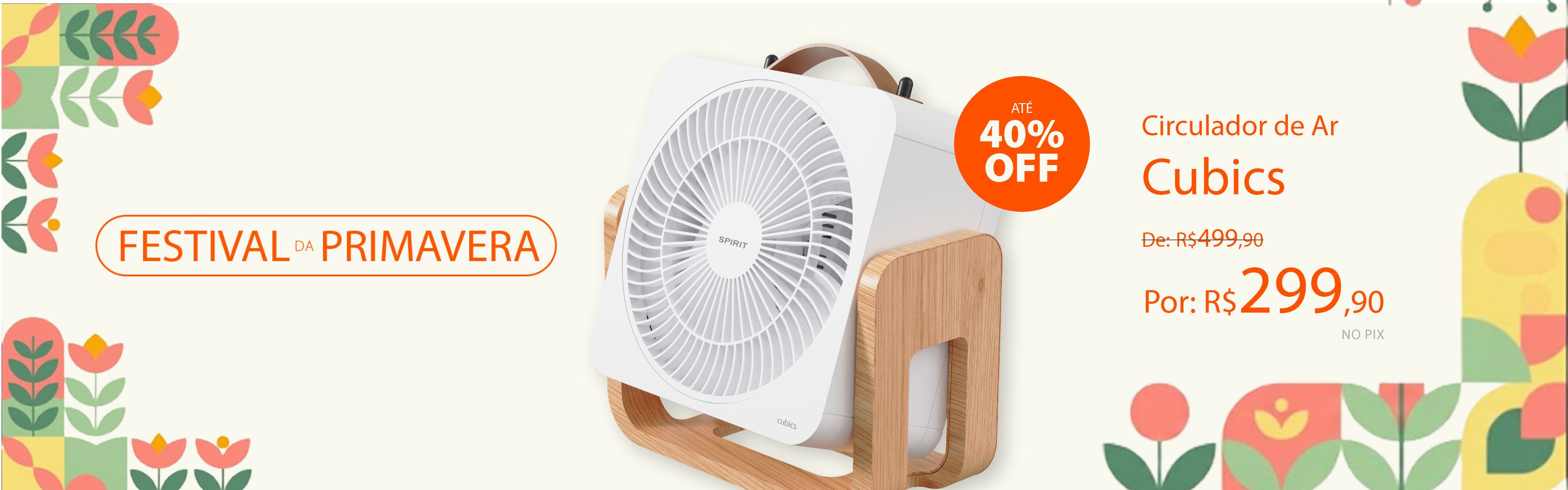 Ventiladores portáteis com descontos incríveis na Primavera SPIRIT!*