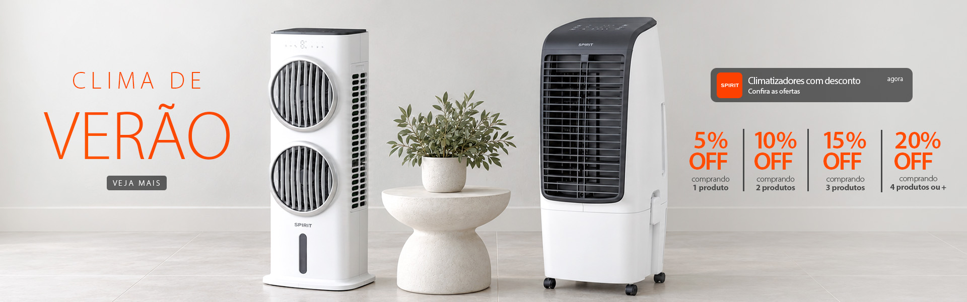 Climatizadores de Ar com Descontos Progressivos até 20% OFF!*