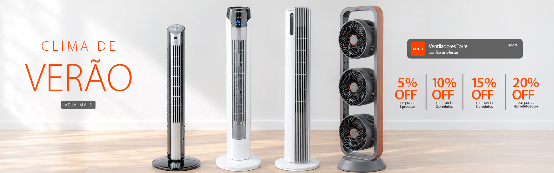 Ventiladores torre com Descontos Progressivos até 20% OFF!*