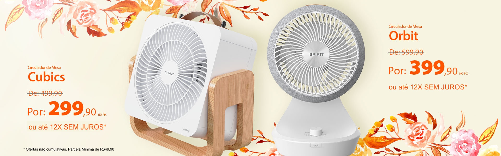 Ventiladores portáteis com descontos incríveis na Primavera SPIRIT!*