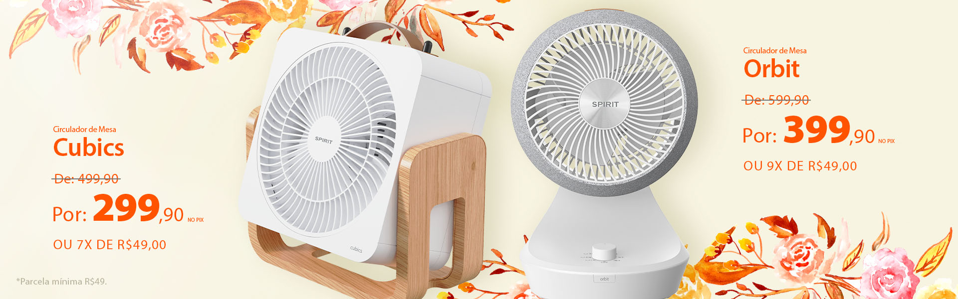 Ventiladores portáteis com descontos incríveis na Primavera SPIRIT!*