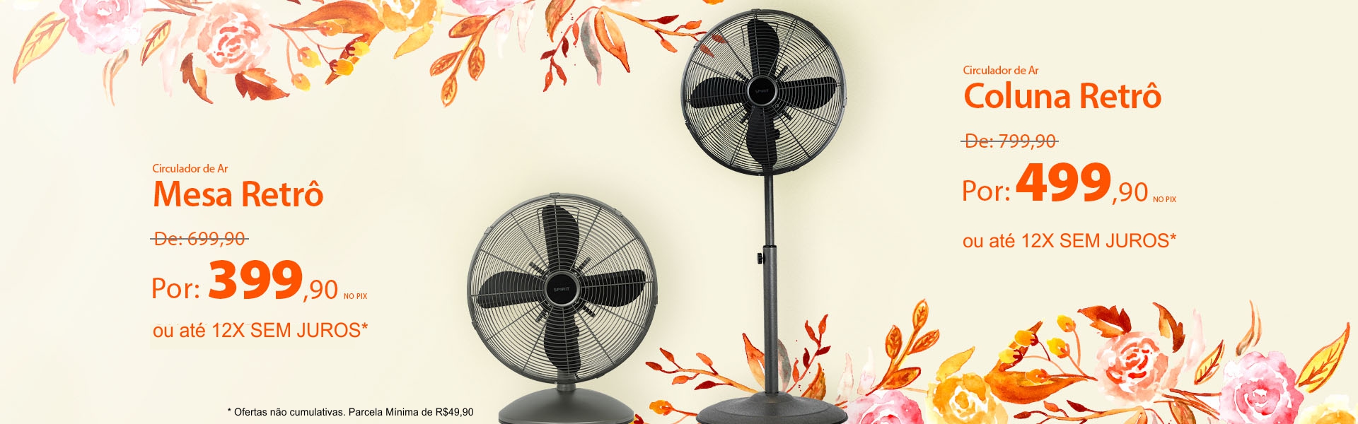 Ventiladores retrô com desconto único só agora!*