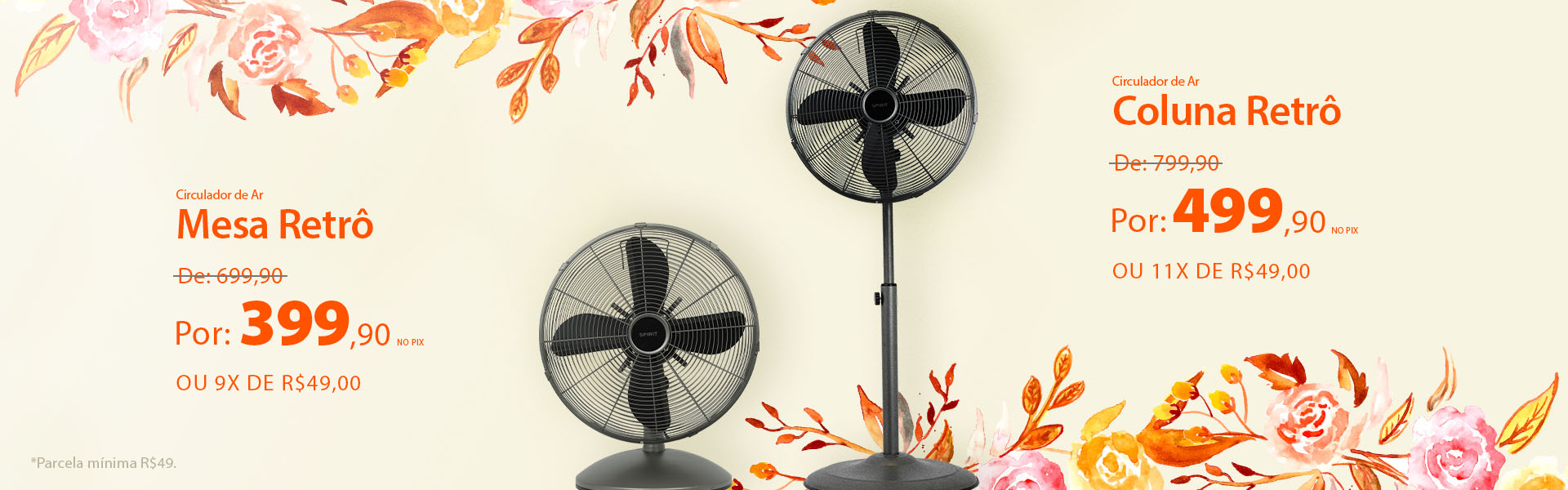 Ventiladores retrô com desconto único só agora!*