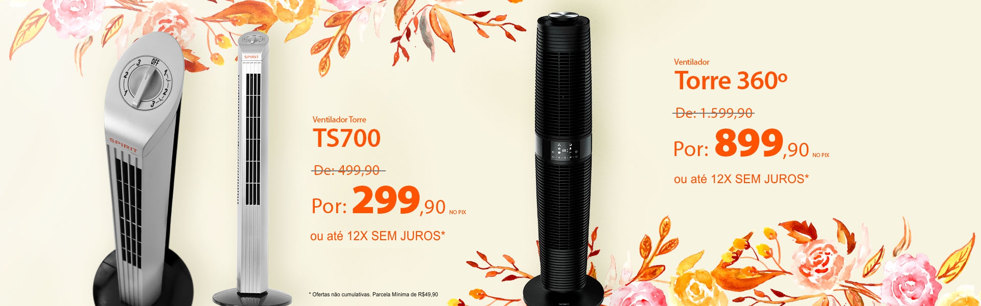 Ventiladores torre com descontos incríveis na Primavera SPIRIT!*