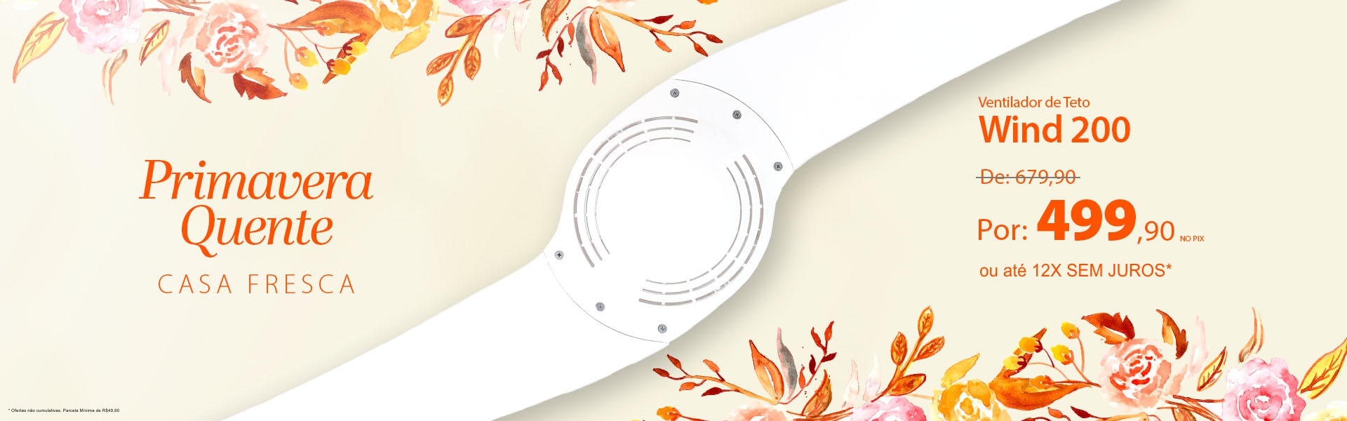 Ventiladores de teto com descontos incríveis na Primavera SPIRIT!*