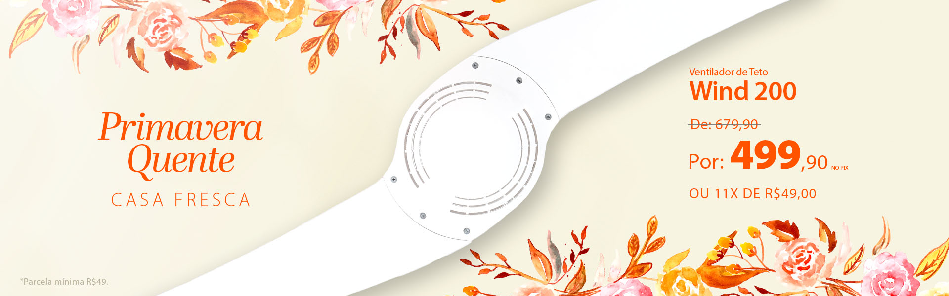 Ventiladores de teto com descontos incríveis na Primavera SPIRIT!*