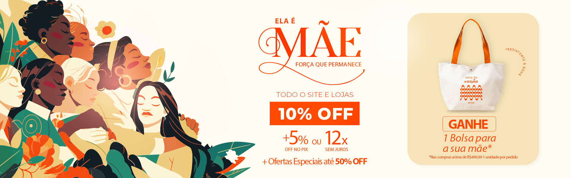 Dia das Mães com a SPIRIT: Ganhe um lindoo presente para a mamãe e aproveite Ofertas Especiais Até 50% OFF!