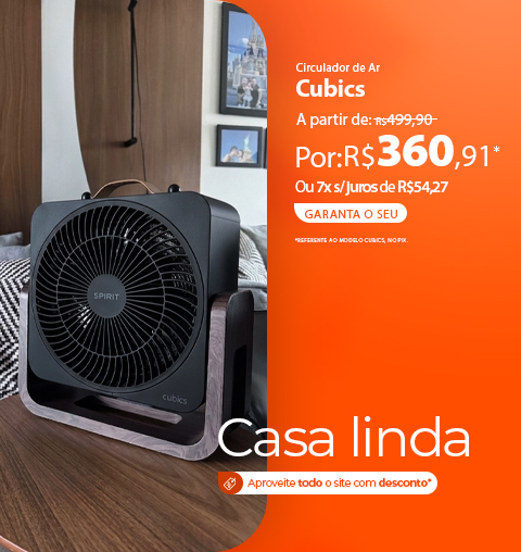 Circulador Portátil SPIRIT Cubics: Sua Casa Linda!
