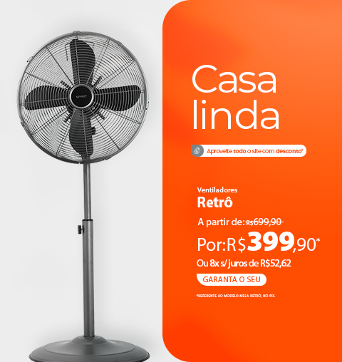 Ventilador SPIRIT RETRÔ a partir de R$ 399,90 para sua Casa Linda*