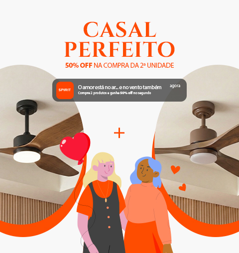 Ventilador de Teto de Madeira Real- Linha Contemporânea SPIRIT com Desconto Exclusivo, só agora!