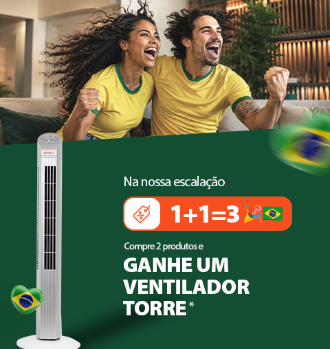 Copa SPIRIT - Compre 2 Ventiladores e Ganhe MAIS um Ventilador Torre!*