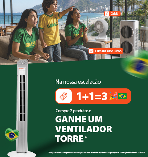 Ventiladores Portáteis, na Copa SPIRIT Ganhe um Ventilador Torre!*