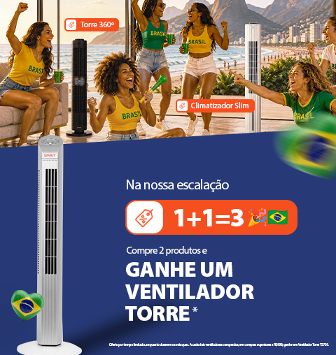 Climatizador de Ar, na Copa SPIRIT Ganhe um Ventilador Torre!*