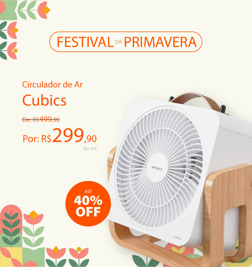 Ventiladores portáteis com descontos incríveis na Primavera SPIRIT!*