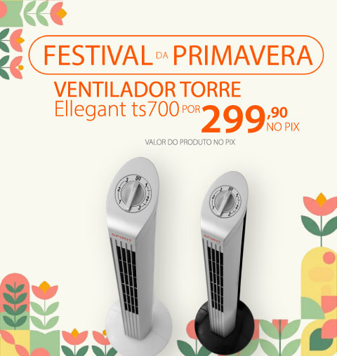 Ventiladores torre com descontos incríveis na Primavera SPIRIT!*