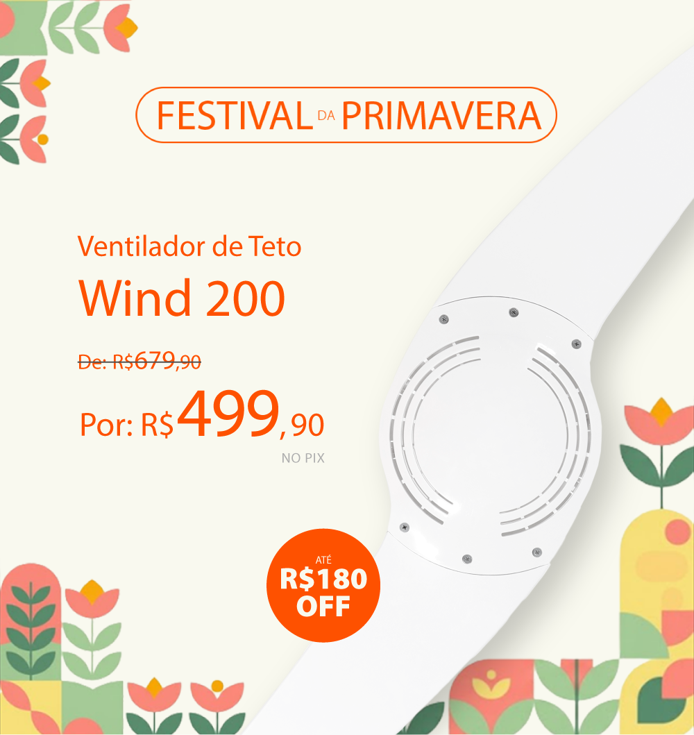 Ventiladores de teto com descontos incríveis na Primavera SPIRIT!*