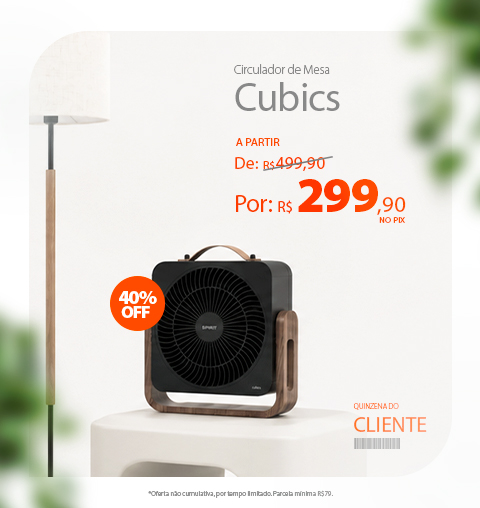 Ventiladores portáteis com descontos incríveis na Quinzena do Cliente SPIRIT!*