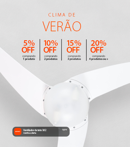 Ventilador de teto Três Pás com Descontos Progressivos até 20% OFF!*