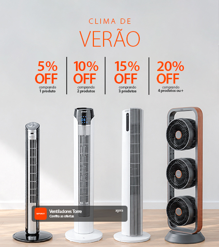 Ventiladores torre com Descontos Progressivos até 20% OFF!*