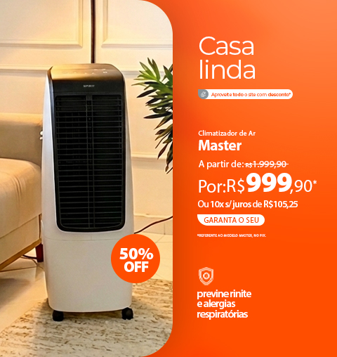 Climatizador de Ar SPIRIT com até 50% OFF para sua Casa Linda*